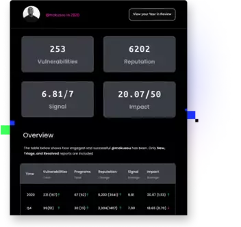 image of a hacker's overall statistics